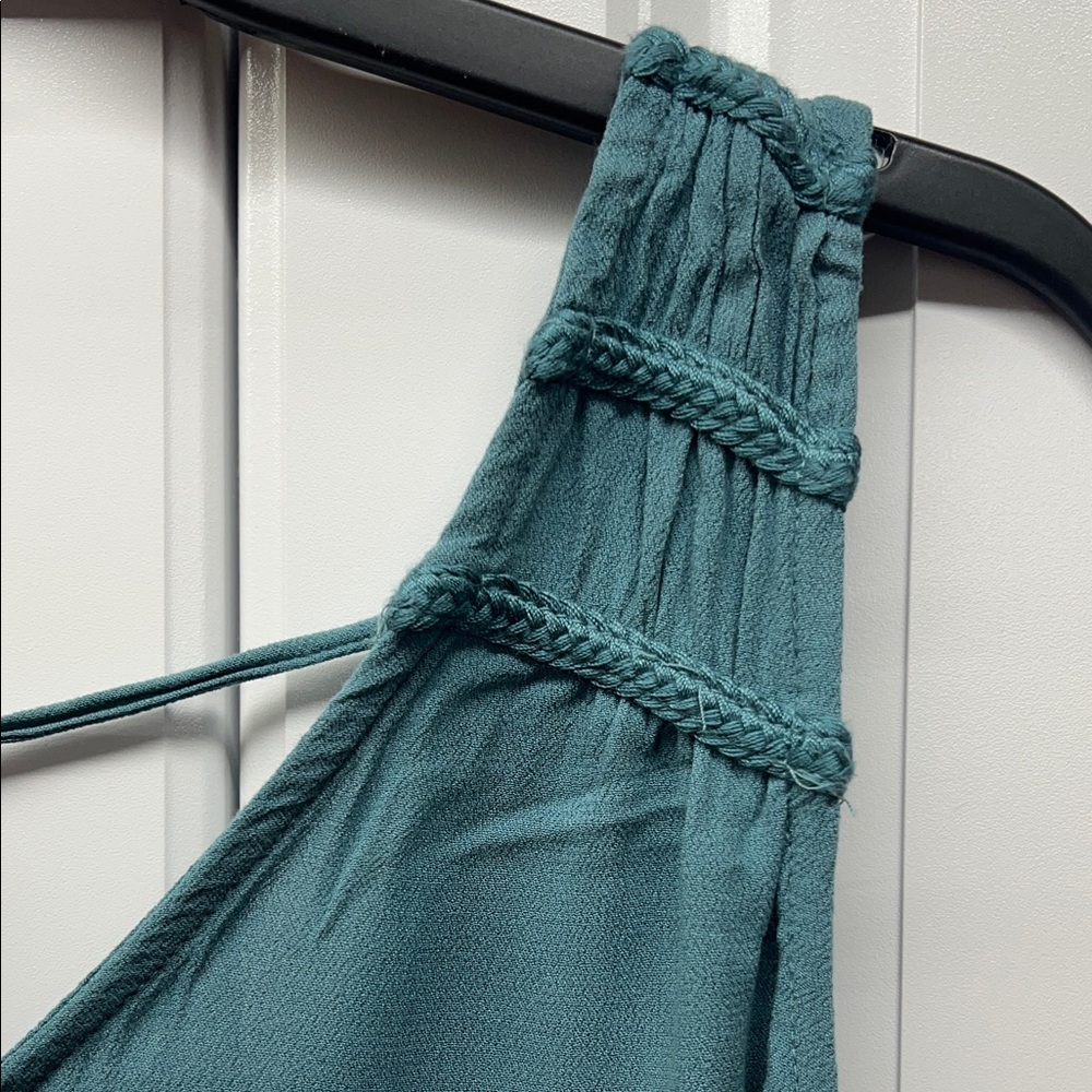 Maurices Teal Crochet Trim V-Neck Tank Top - 3X - Picture 2 of 9